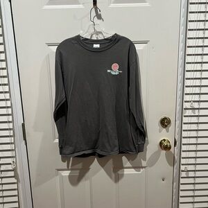 Gildan Girlie Girl Orig Long Sleeve Tee in Charcoal with Small Logo